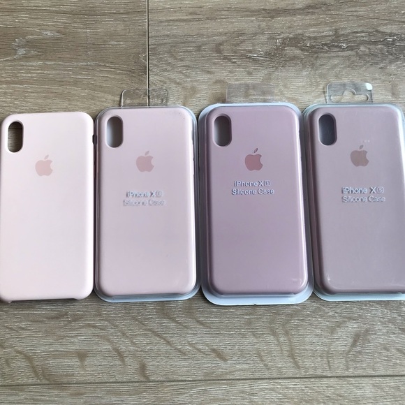 NEW ! Authentic Apple IPhone XS silicone cases Blush pink . Pink Sand , Mauve - Picture 2 of 4